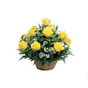 Yellow-Roses-Basket