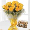 yellow-Carnations-With-Ferr